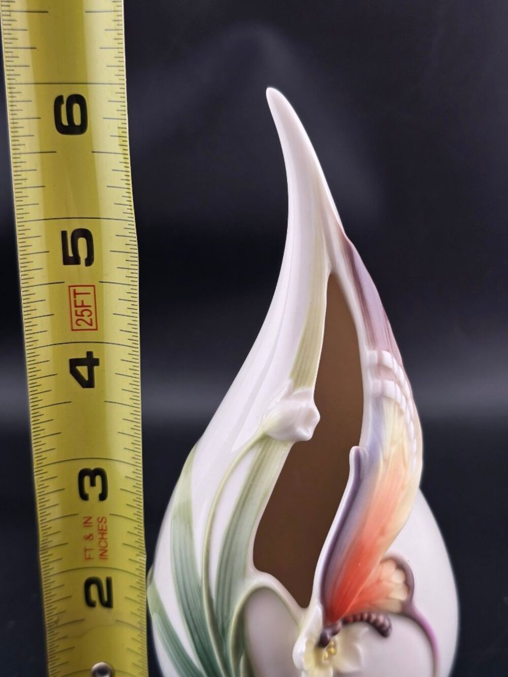 Franz Collection Papillon Butterfly Porcelain Vase Decorative Accent FZ00888 - Picture 12 of 13